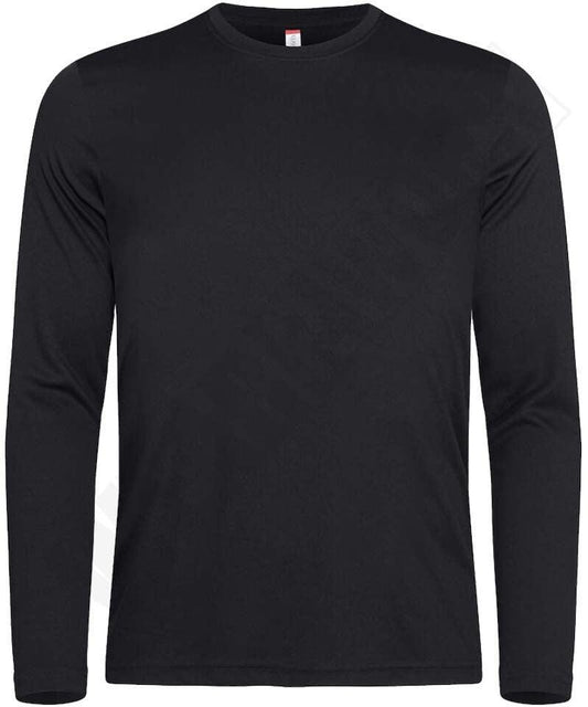 T-shirt active lange mouwen clique zwart