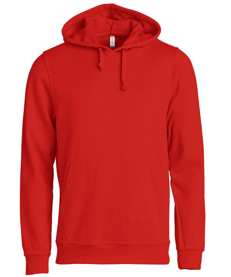 basic hoodie clique Rood