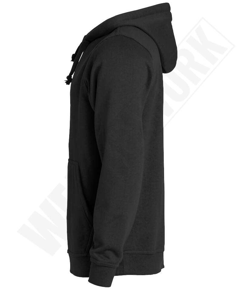 Basic hoodie Clique zijkant zwart