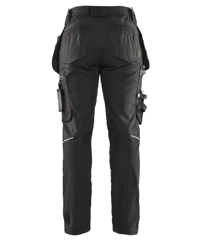 Dames werkbroek stretch Blaklader 7115 zwart achterkant