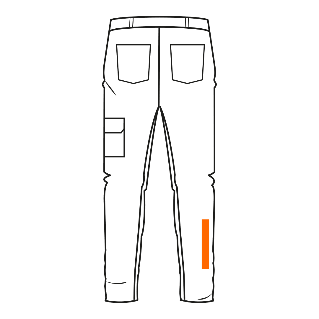 Bedrukken broek achterkant