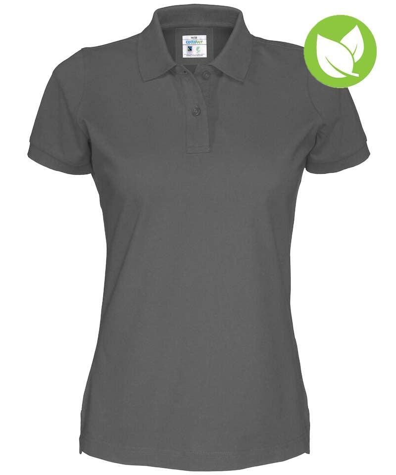 Poloshirt dames Cottover antraciet