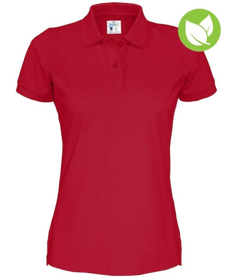 Poloshirt dames Cottover rood