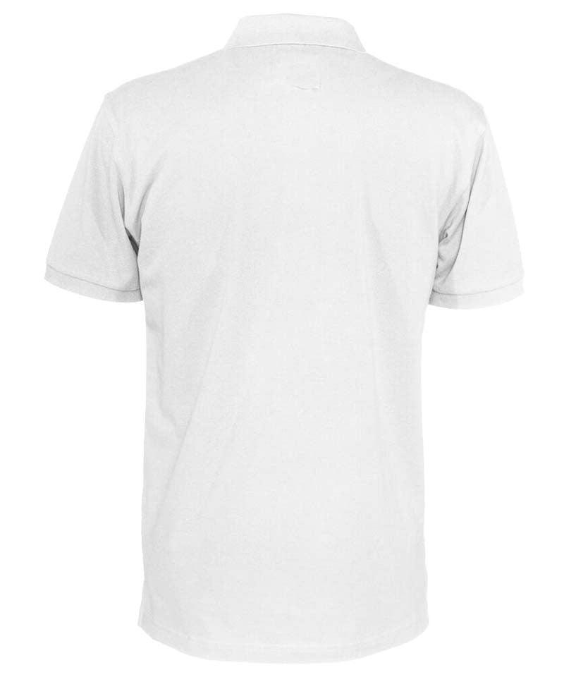 Poloshirt wit Cottover heren achterkant