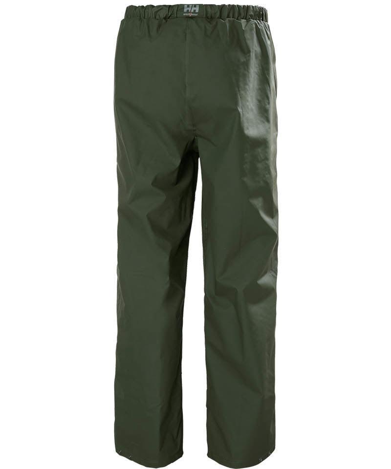 Regenbroek Mandal Helly Hansen groen achterkant