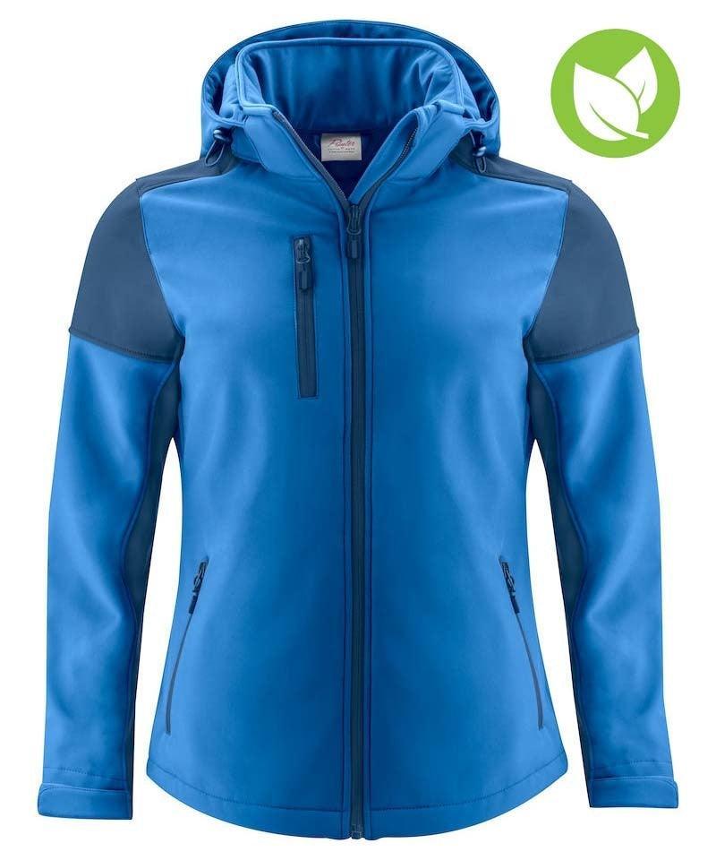 Softshell jas gevoerd Printer Prime Dames blauw navy