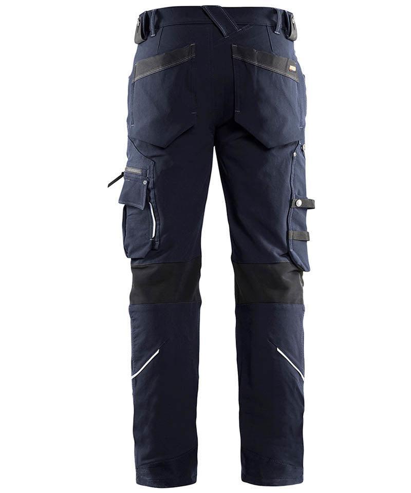 Blaklader werkbroek 4-way stretch 1989 navy achterkant
