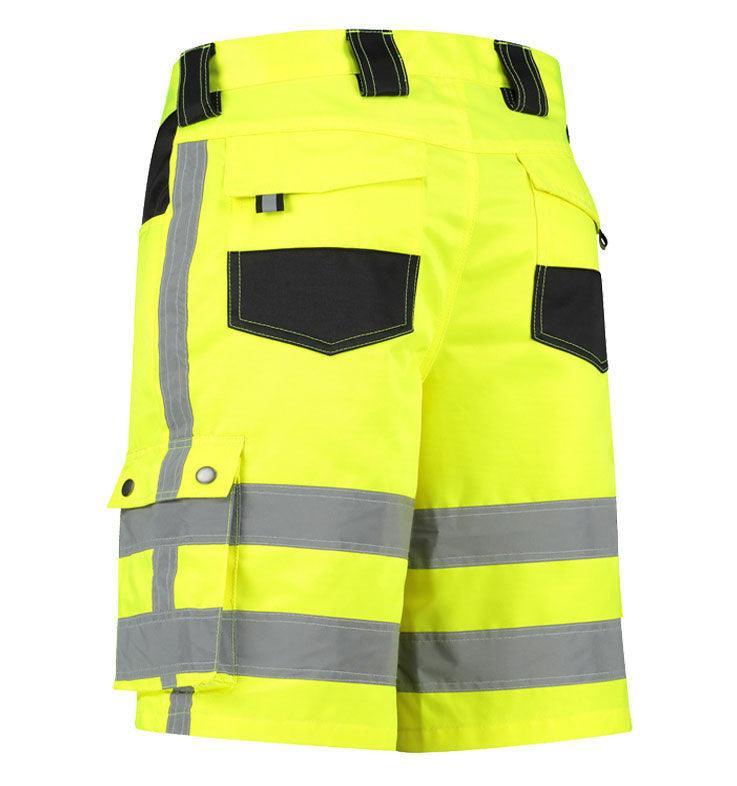 RWS Korte werkbroek geel achterkant