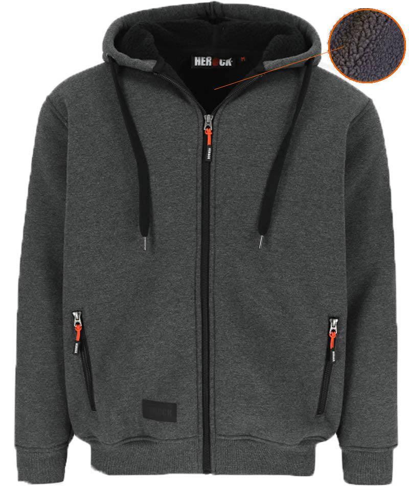 Herock Otis Teddy vest grijs voorkant
