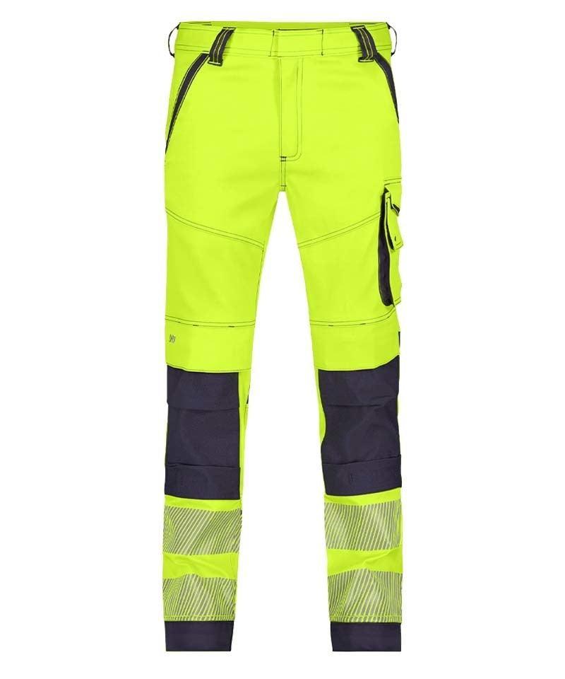 Reflecterende werkbroek stretch Dassy Aruba geel