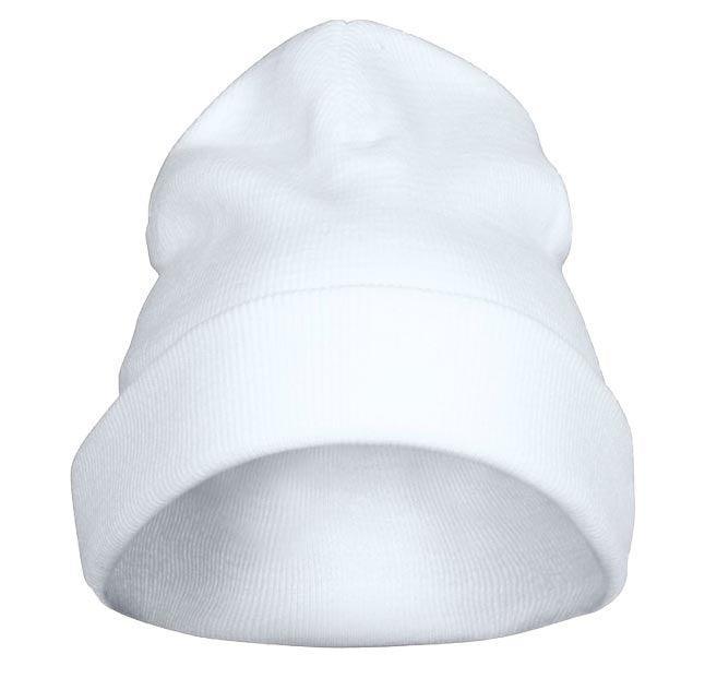 Printer beanie wit