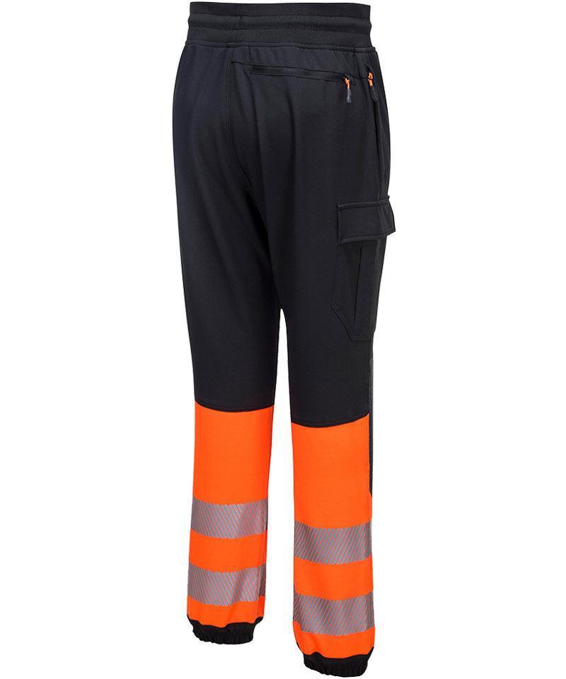 Portwest stretch werkbroek KX3 Oranje achterkant