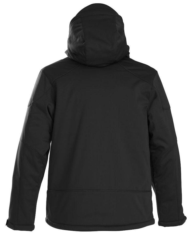 Gevoerde softshell jas Printer Skeleton Zwart achterkant