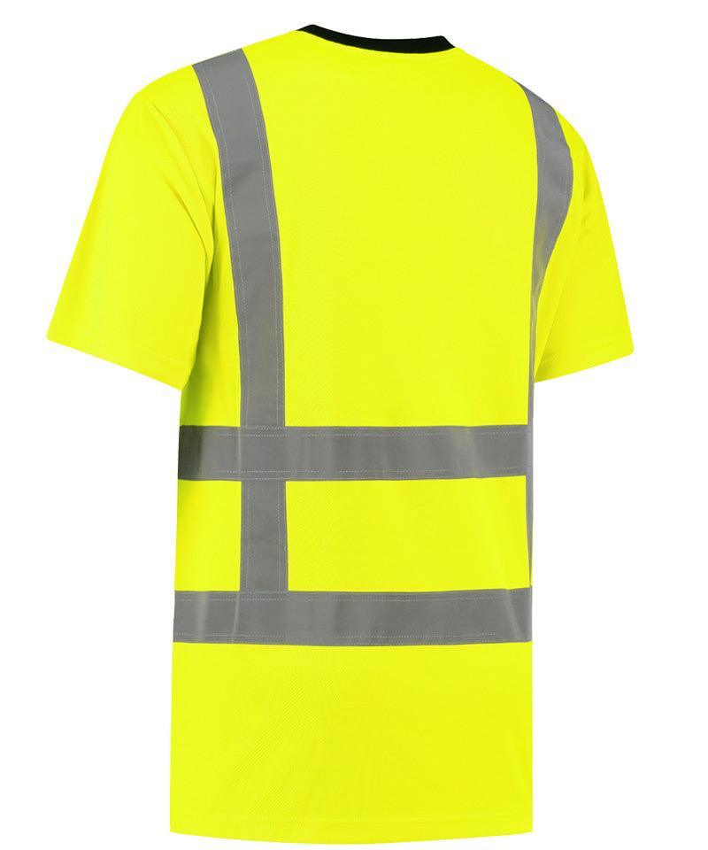 RWS T-shirt high-visibility geel achterkant