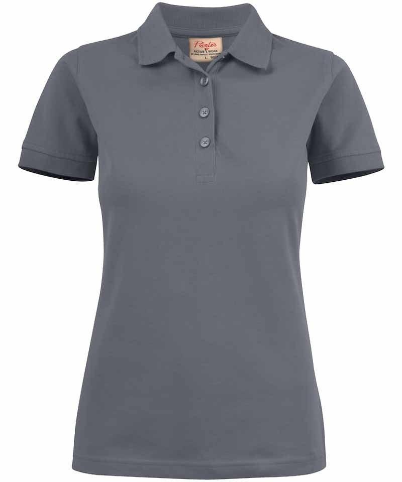 Dames poloshirt Surf stretch Printer antraciet