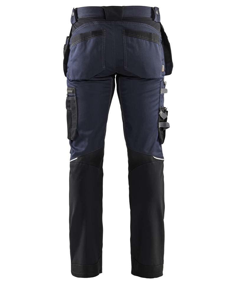 Blaklader werkbroek stretch 1599-1860 zwart navy achterkant