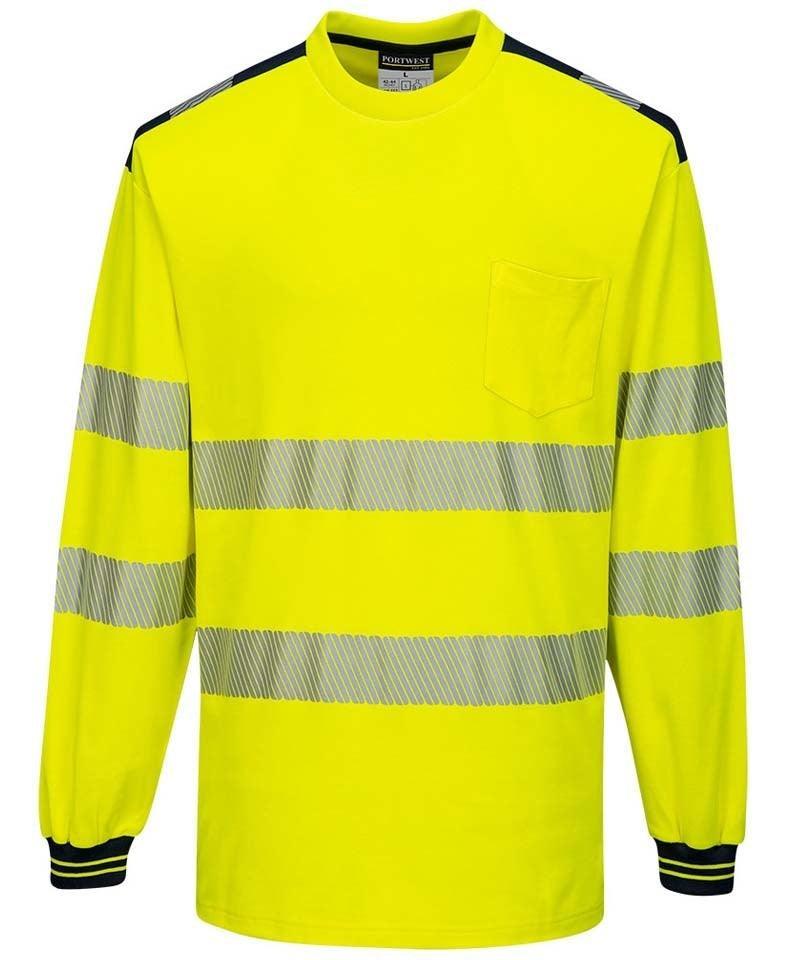 High-visibility t-shirt lange mouwen Vision geel