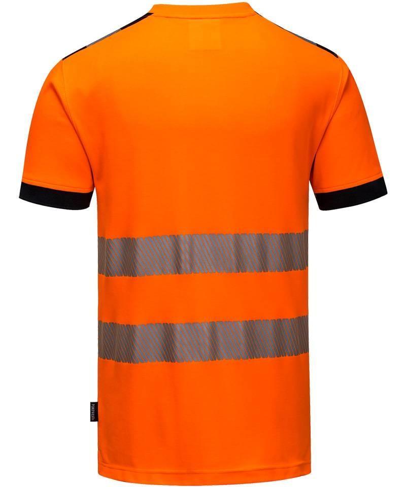 High-visibility t-shirt Vision oranje achterkant