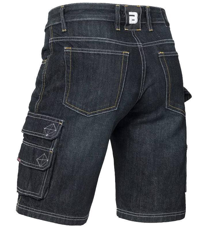 Korte werkbroek Denim Ruben Brams Paris achterkant