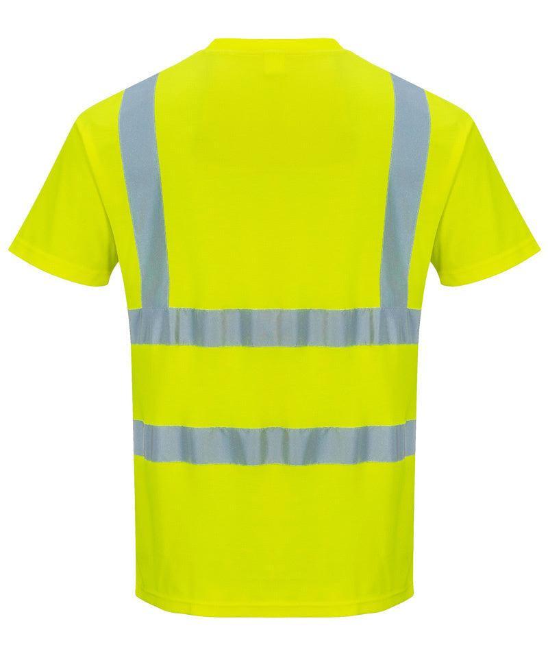 High vis t-shirt geel achterkant