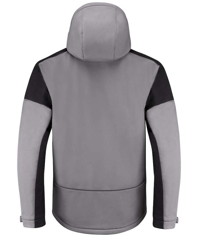 Softshell jas gevoerd Printer Prime grijs zwart