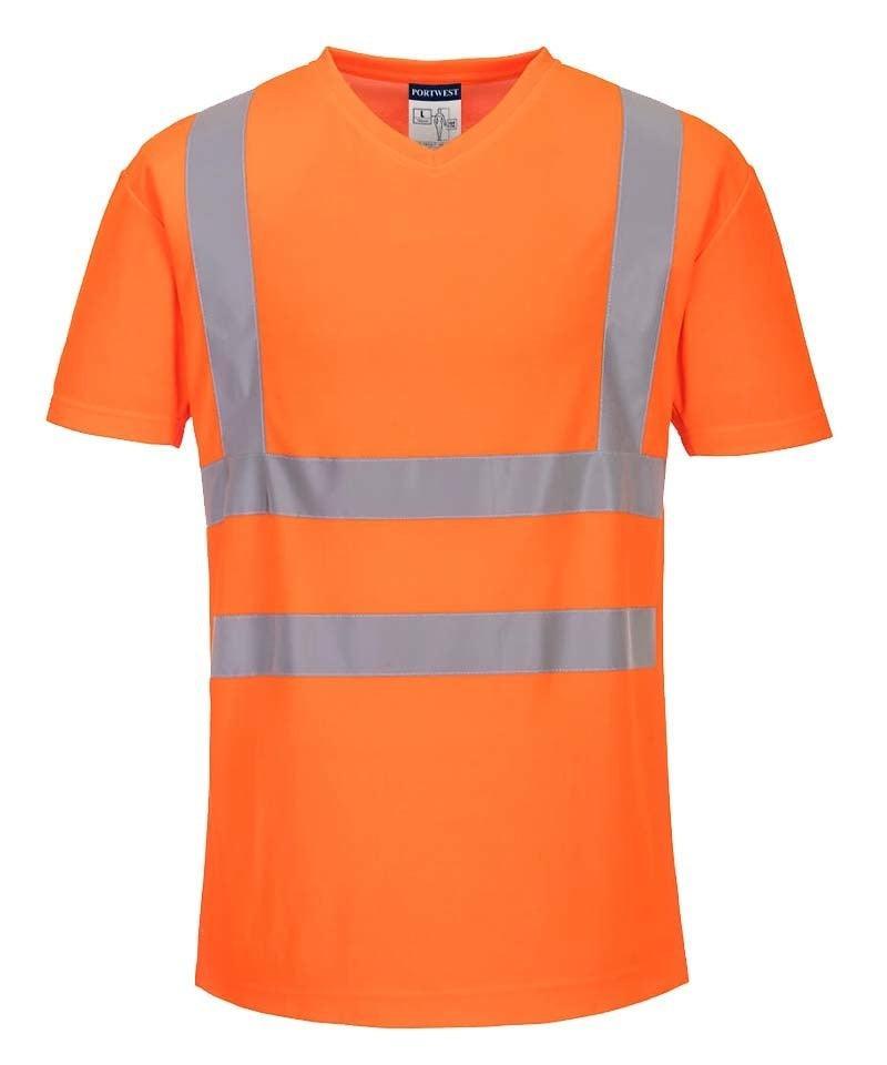 High-visibility t-shirt v-hals S179 oranje