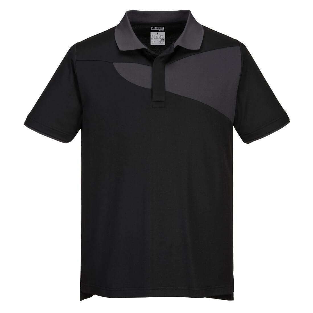 Poloshirt Portwest PW210 zwart-grijs