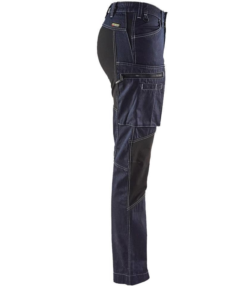 Dames stretch werkbroek Denim Blaklader zijkant