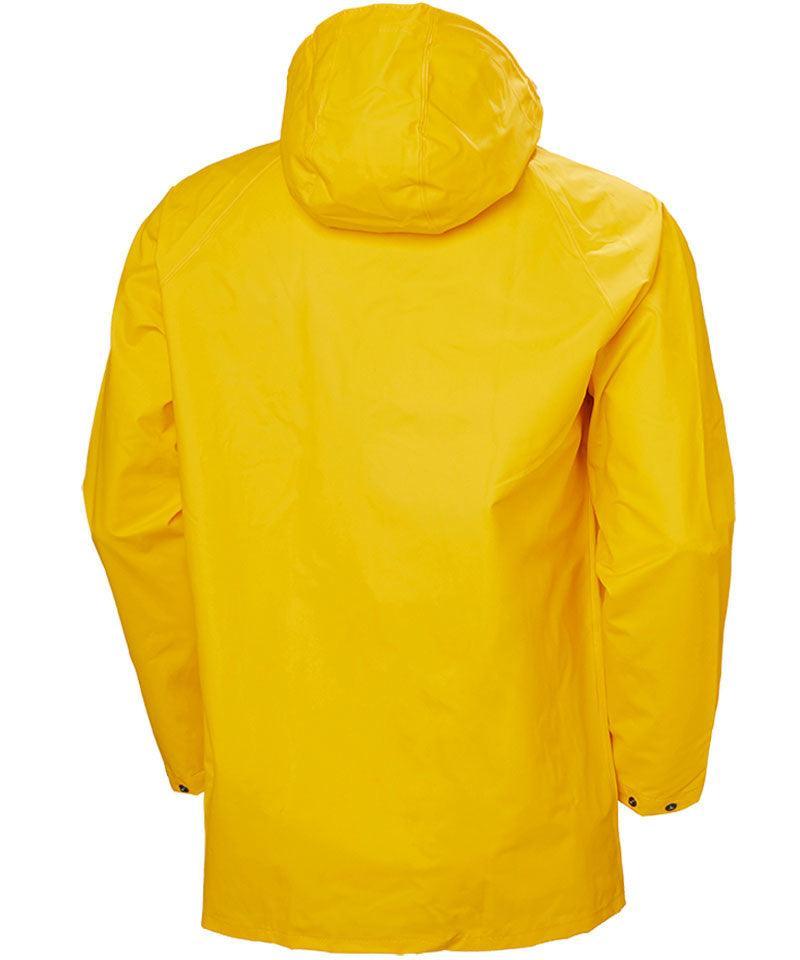 Regenjas Mandal Helly Hansen geel achterkant