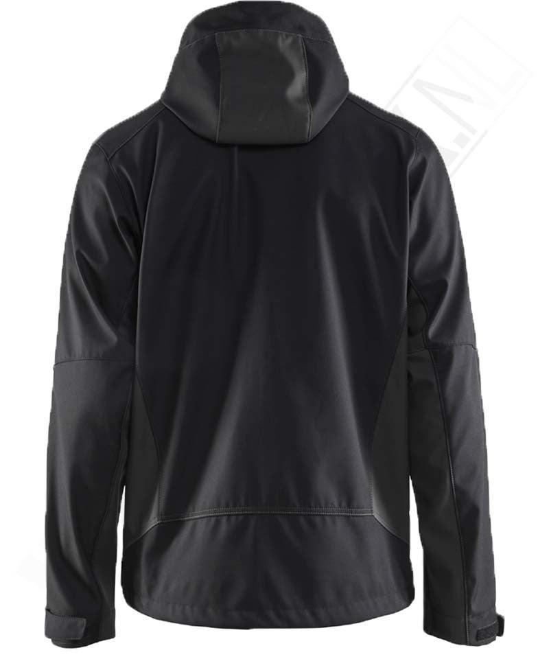 Softshell jas Blaklader met capuchon zwart