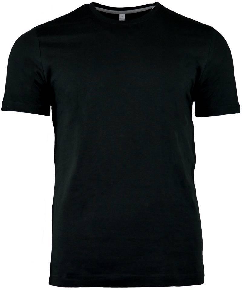 T-shirt ronde hals Kariban zwart