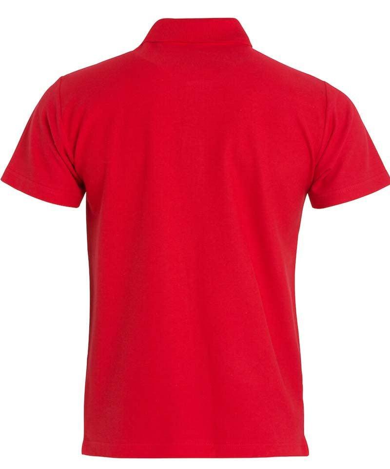 Kinder poloshirt Clique basic rood achterkant