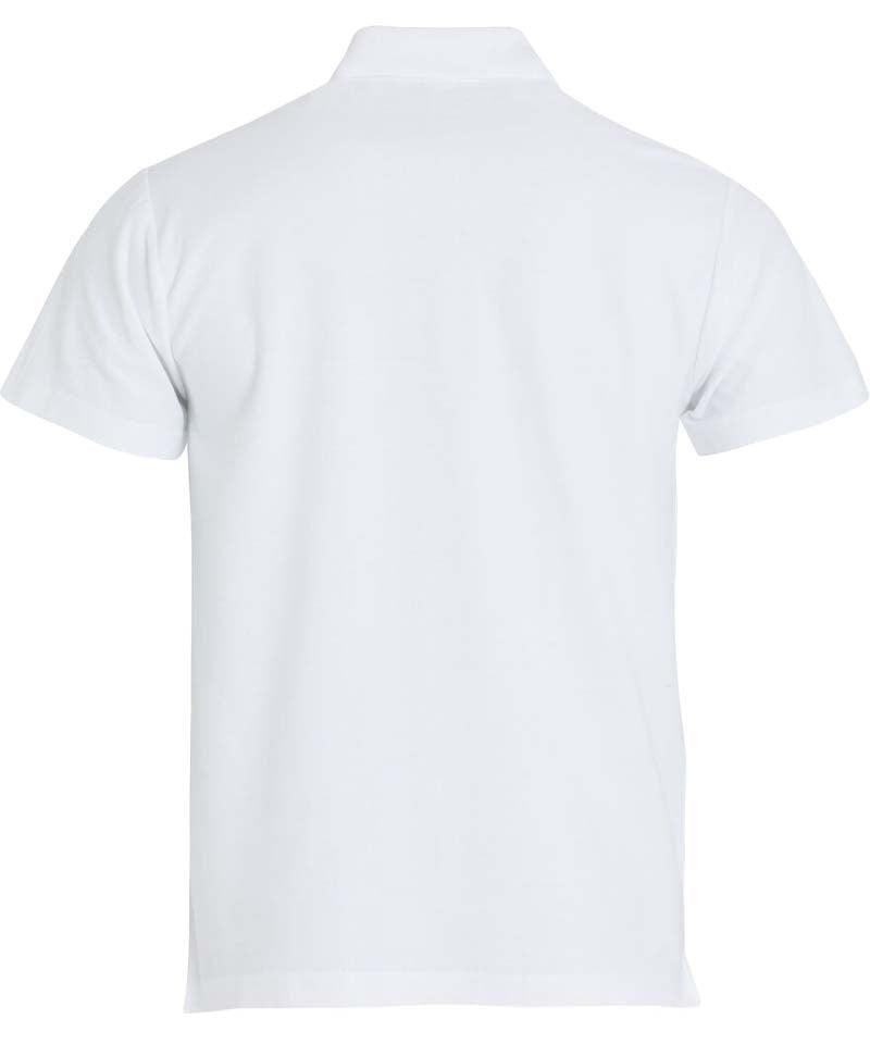 Kinder poloshirt Clique basic wit achterkant