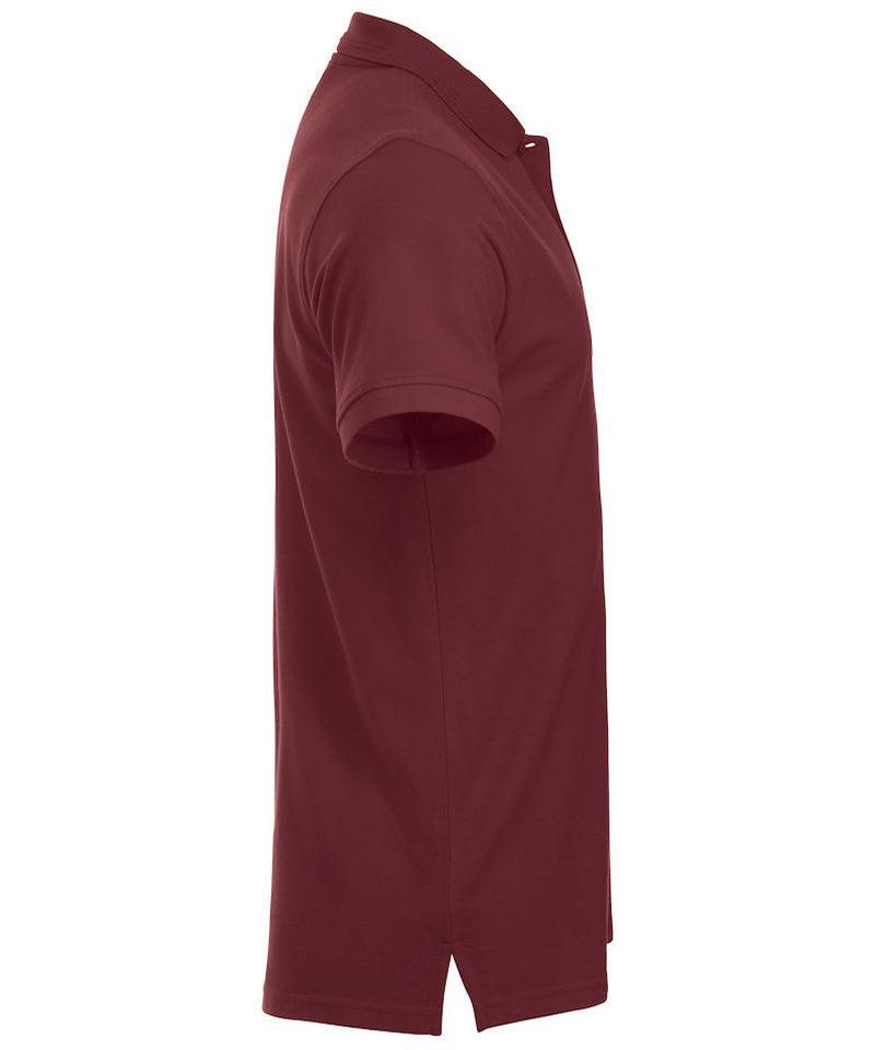 Poloshirt Clique Manhattan bordeaux zijkant