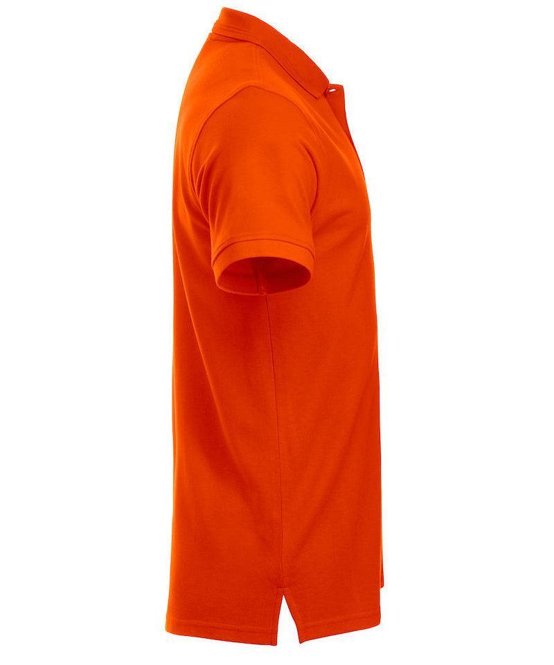 Poloshirt Clique Manhattan Fluor oranje zijkant