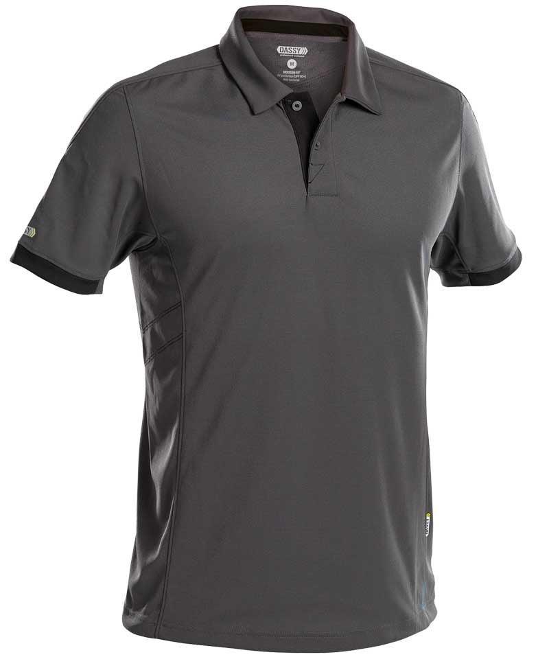 Poloshirt Dassy Traxion 100% polyester grijs