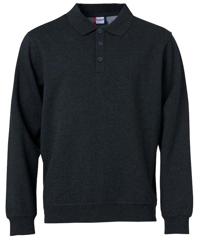Polo sweater basic Clique antraciet