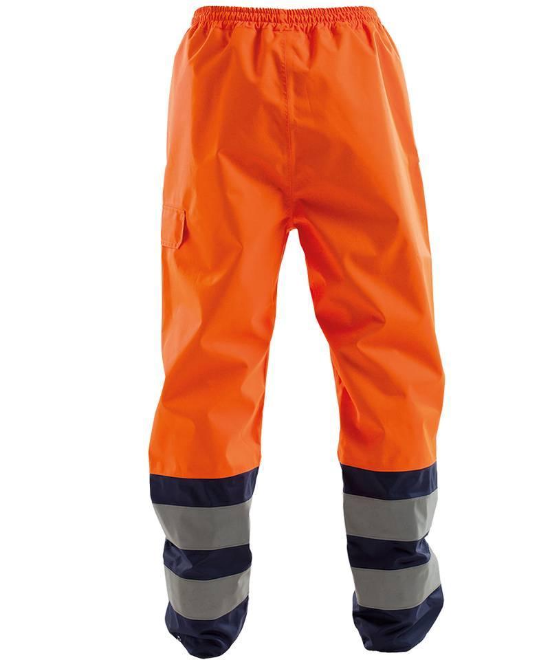 Reflecterende regenbroek Dassy Oranje achterkant