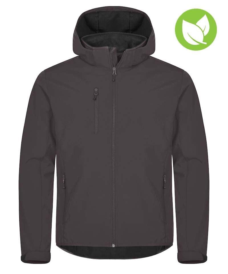 Softshell jas Clique classic met capuchon antraciet