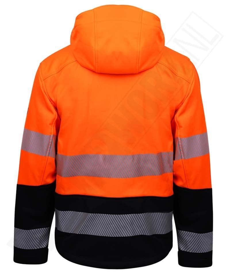 Safety Jogger high visibility softshell jas Scuti achterkant