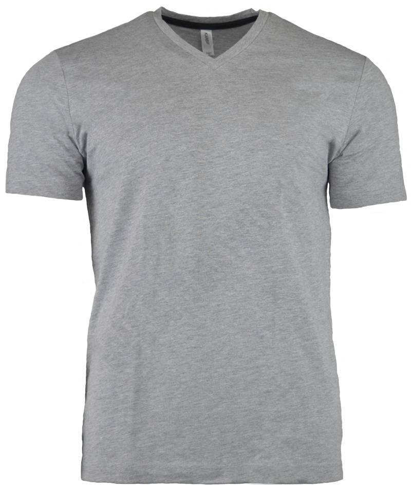 T-shirt V-hals Kariban lichtgrijs
