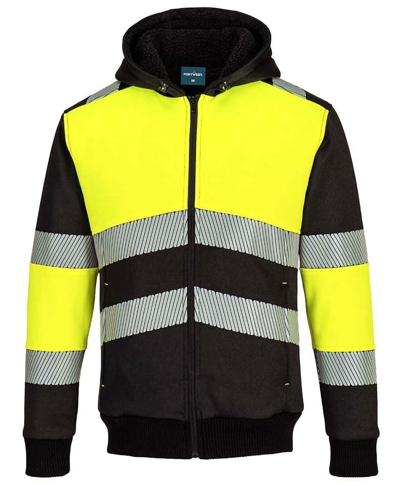Portwest gevoerd teddy vest high-visibility PW377 geel