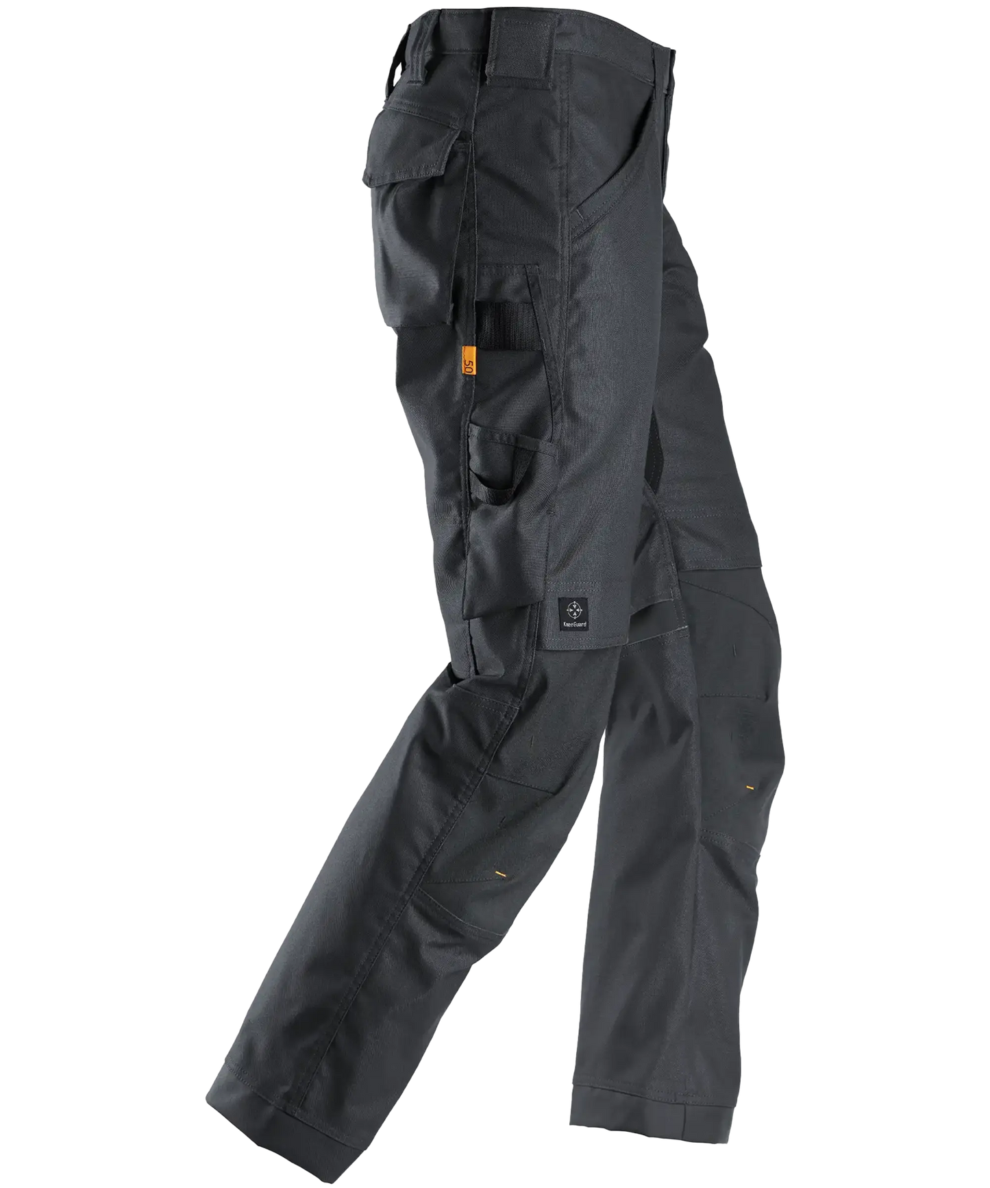 Snickers werkbroek canvas 6324 grijs rechts