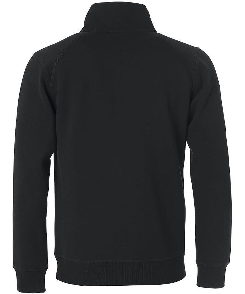 Clique Basic Zipneck sweater zwart voorkant