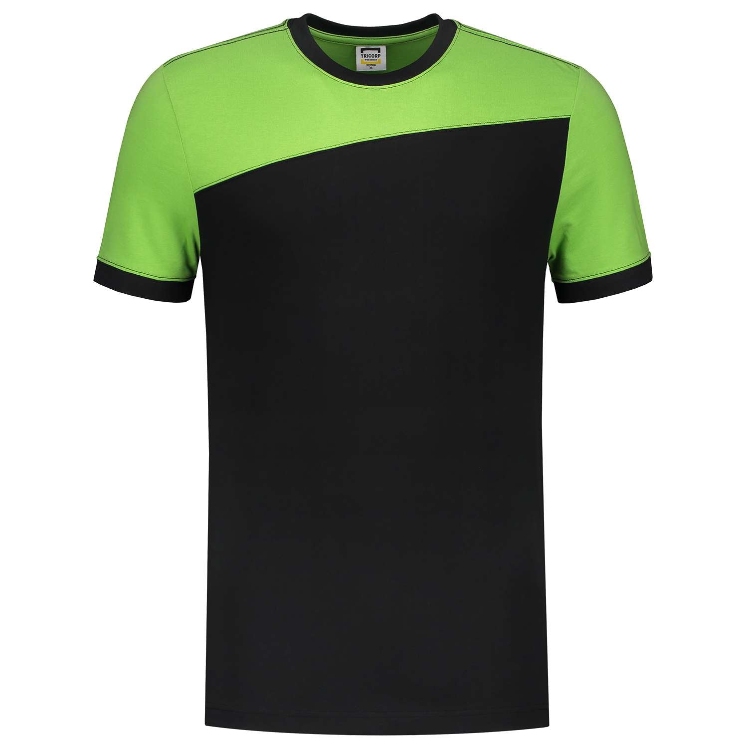 Tricorp T-shirt Bicolor Naden 102006 Zwart-Groen