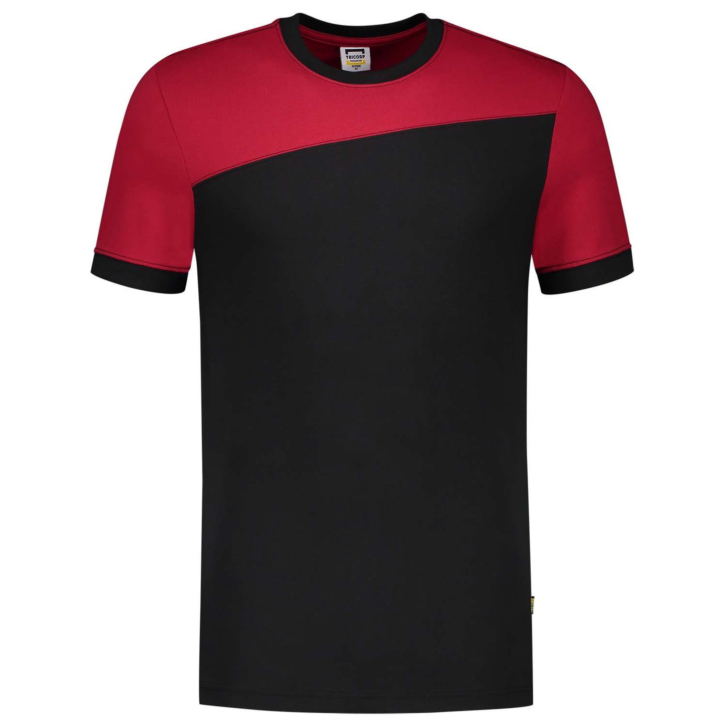 Tricorp T-shirt Bicolor Naden 102006 Zwart-Rood