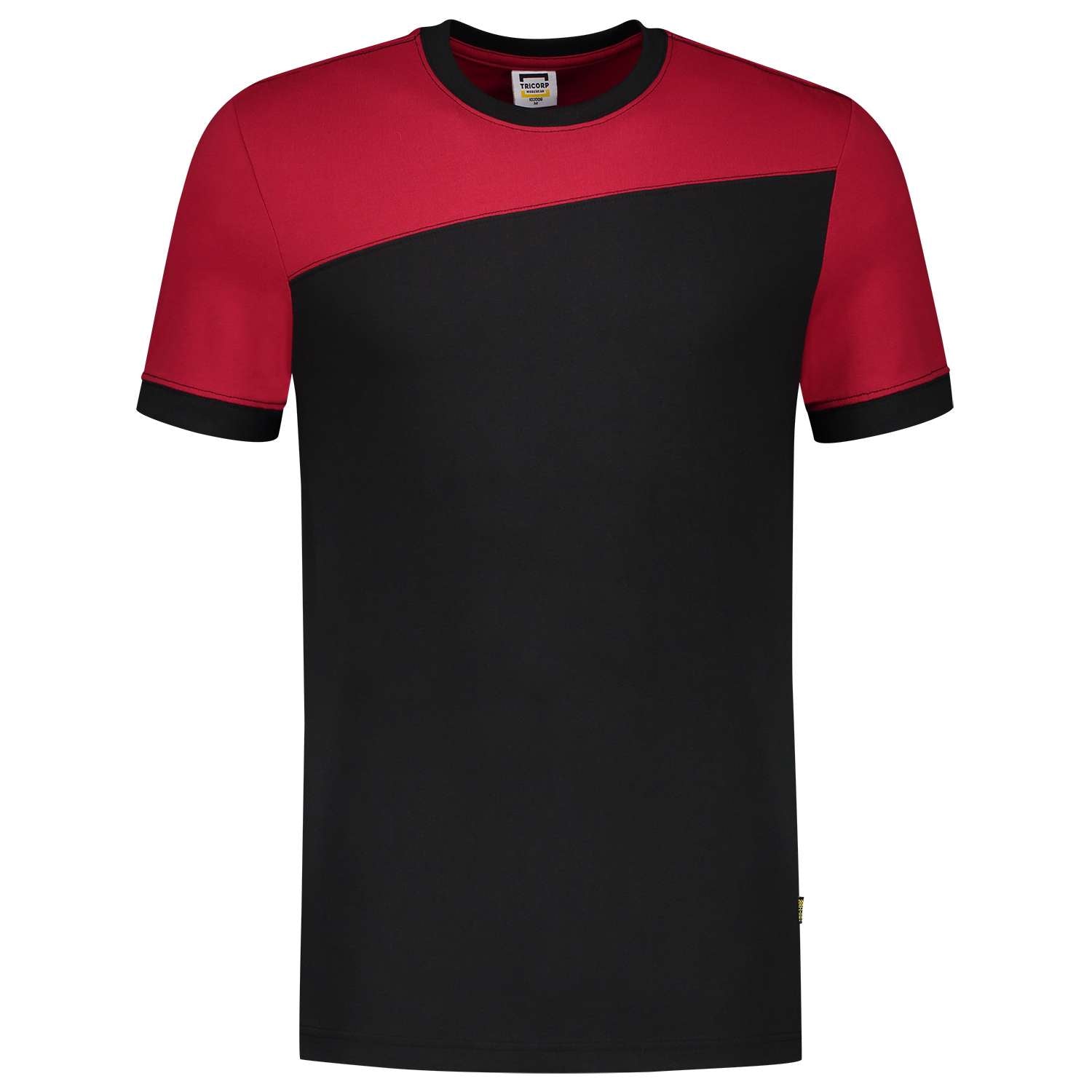 Tricorp T-shirt Bicolor Naden 102006 Zwart-Rood
