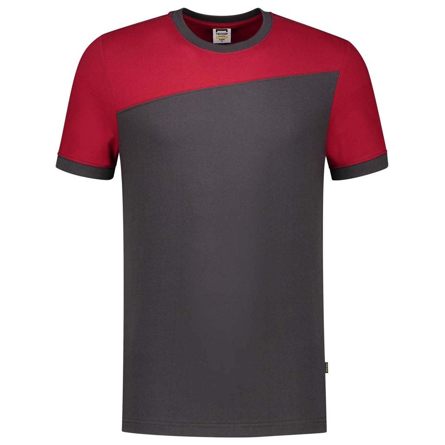Tricorp T-shirt Bicolor Naden 102006 Grijs-Rood