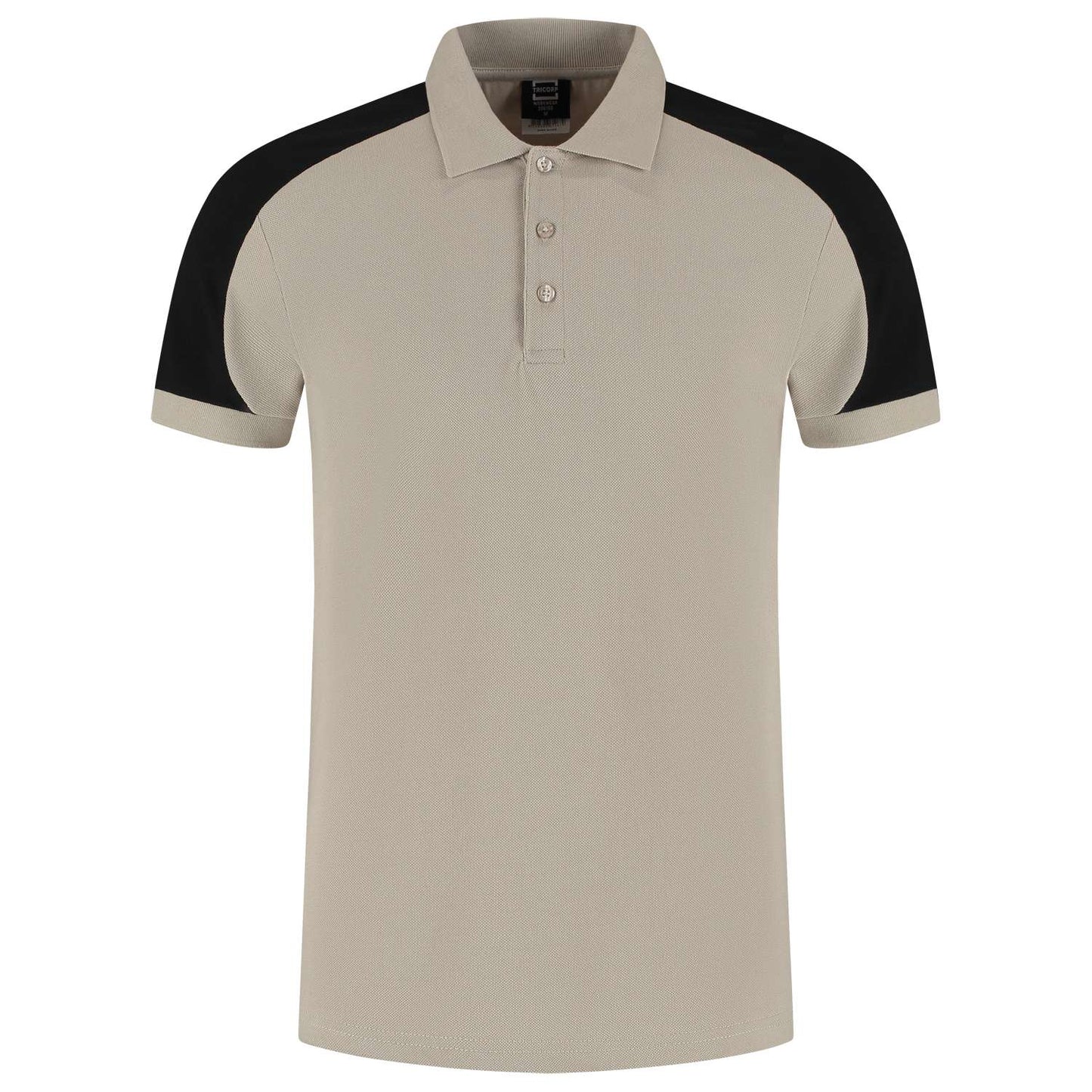 Tricorp Poloshirt Bicolor Redefined 206106 Khaky-Zwart