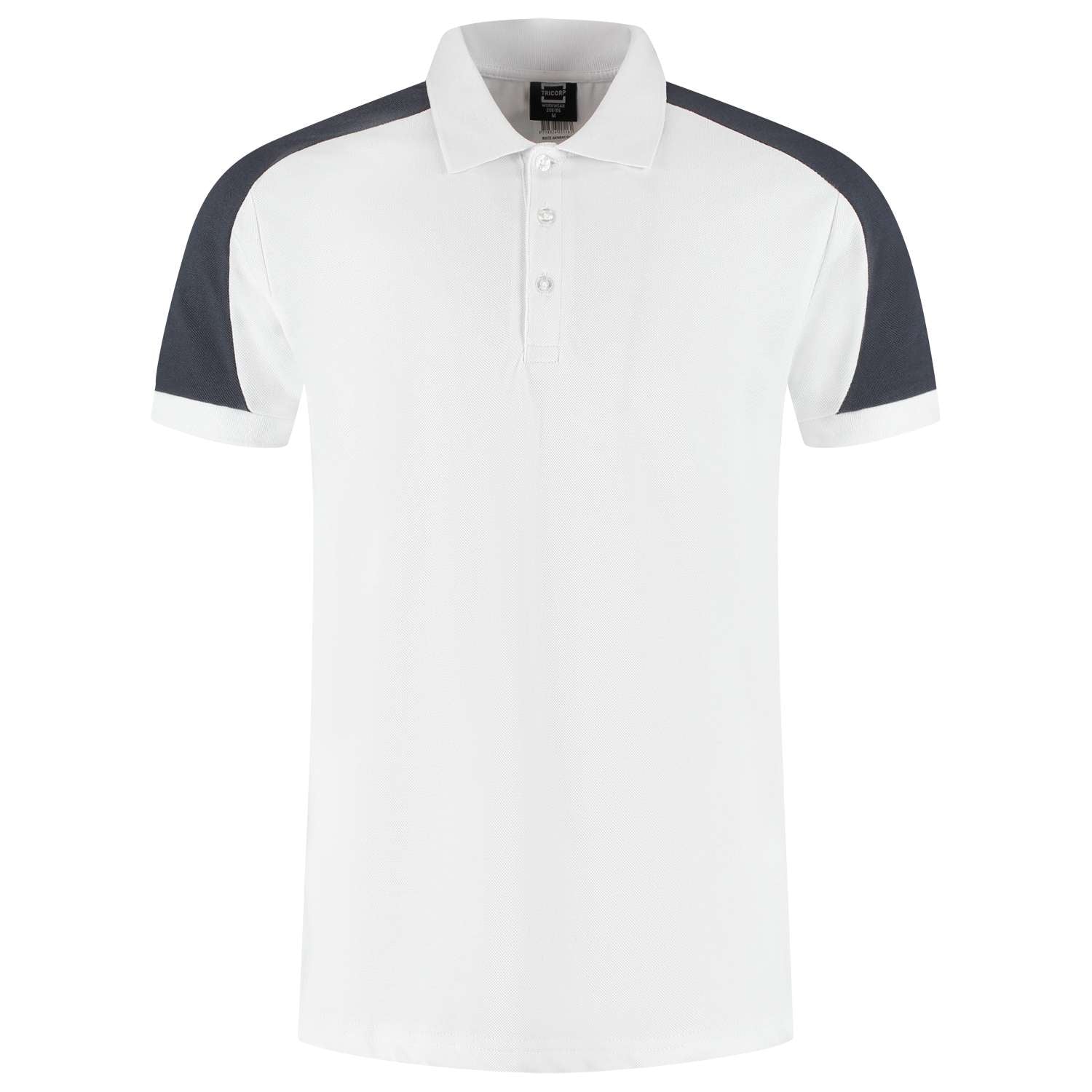 Tricorp Poloshirt Bicolor Redefined 206106 Wit-Grijs